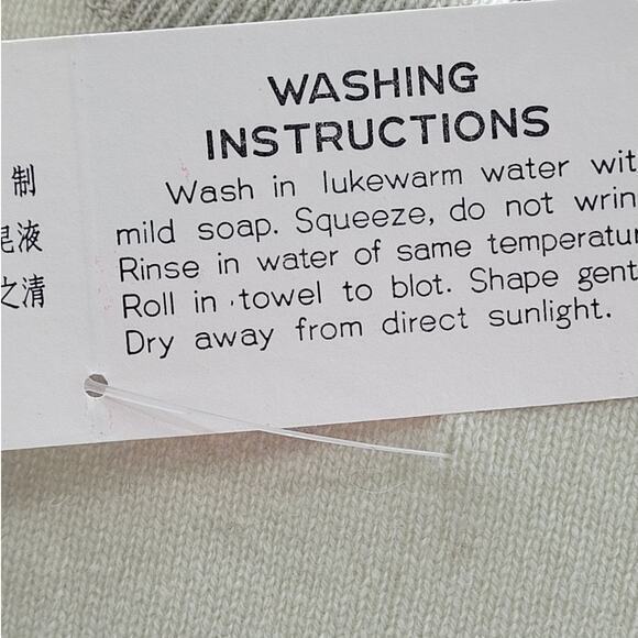 Snow Lotus Vintage Green Cashmere Crew Neck Classic‎ Sweater Top - Picture 10 of 13